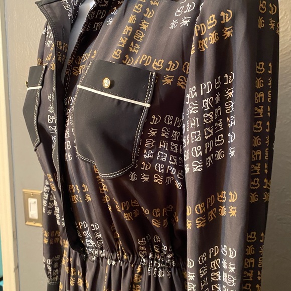 No Label-Black Unusual  Design Button down  Long sleeve Blouse - Picture 16 of 16